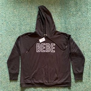 Ashley Stewart Woman’s Size 2X Bebe Sport hoodie with Silver Sequin Outline Logo